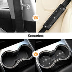 11PCS/Set Bling Car Accessories Set for Women, Rhinestone Vehicle Steering Wheel Cover Seat Belt Cushion Gear Shift Protector Cup Holder Coaster, Universal Automotive Accessories (Black)