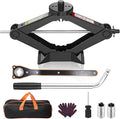 Car Jack Kit Scissor Jack for Tesla Model Y/3/S/X, Sedan,Coupe,SUV,MPV Tire Jack Tool Kit Upgrade 3 in 1 Universal Car Emergency Kit with Tesla Jack Pad,Lug Wrench Tire Changing Kit (Black)