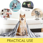 Dog Towel Super Absorbent Pet Bath Towel Microfiber Dog Drying Towel for Small, Medium, Large Dogs and Cats 30inch x 50inch 1 Pack Light-Gray