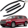 in Channel Rain Guards for Chevrolet Chevy Traverse 2018 2019 2020 2021 2022 2023, Smoke Tinted Window Wind Deflectors, Vent Window Visors Shades Shield, 4pcs