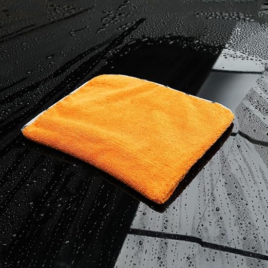 Drying Towel, Microfiber Car Drying Towel, 1 Pack Highly Absorbent, Scratch Free Large Car Wash Drying Towel for Car Washing, Drying & Auto Detailing, 23.8 x 30.9 inch, Orange-MT032