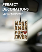 Retro Black Cheetah Car Air Freshener 4 Pcs, Funky Retro Leopard Print 8 Ball Red Lips Cherry Hanging Air Freshener for Cars Closet Drawer Books, Girly Car Accessories Mirror Decor for Women