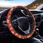 Christmas Day Print Car Steering Wheel Covers Universal Fit 14-15 inch Sweat Absorption Anti-Slip Steering Wheel Protector Cover Stretch-on Automotive Car SUV