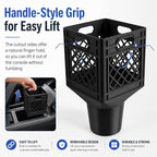 Car Cup Holder Expander for Half-Gallon Juice & Milk,Classic Milk Crate Cup Holder Adapter with Lattice Frame,Anti-Spill Square Cups Holders Insert for Car SUV Truck Interior