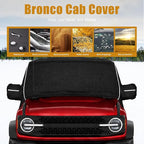 600D Cab Cover Windproof Sunshade Cover Compatible with 2021-2024 Ford Bronco 2 Door, 6-Layer Protection Frost Wiper & Mirror Covers Protect from Sunshine, UV, Snow, Rain(Not fit Bronco Sport)