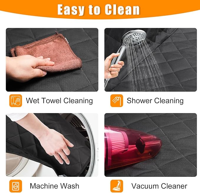 Dog Car Seat Cover XL, Heavy Duty Dog Seat Cover for Back Seat, 100% Waterproof Nonslip Hammock for Car with Side Flap, Scratch Proof Pet Back Seat Covers