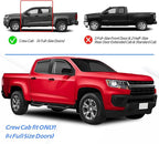 in Channel Rain Guards for 2015-2022 Chevy Colorado/GMC Canyon Crew Cab, Smoke Tinted Side Window Wind Deflectors, Vent Window Visors Shade Shield, 2016 2017 2018 2019 2020 2021