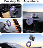 2026 Upgraded Car Phone Holder for Magsafe Car Mount [85 LBS Strongest Suction] Vacuum Magnetic Phone Holders for Your Car 360° Adjustable Car Phone Mount for iPhone 17 Pro Max 16 15 14 Purple