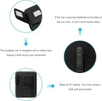 Car Sun Visor Organizer, Leather Auto Visor Card Holder with Sunglasses Clip, Multifunctional Sunvisor Storage Pouch Vehicle Interior Pocket for Driving License Pen Ticket (Black)