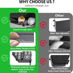 Metal JK Rear Door Storage Pockets for Jeep Wrangler JK JKU 2007-2018, Sturdy Door Organizer Box Pockets Insert Accessories for Replace Sagging Nets -2 PCS