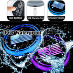 2PCS LED Car Cup Holder Lights, Light up Car Coasters for Cup Holders 7 Color-Changing Light Up Cup Holder Insert Coasters, Waterproof Car Accessories for Teens, Car Gifts for Men & Women