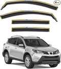 in-Channel Window Rain Guards Fit for Toyota RAV4 2013 2014 2015 2016 2017 2018, Rain Guards, Visors Vent Visors Window Deflector for 13-18 Toyota RAV 4, Vent Shades Car Accessories -4 pcs