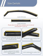 in-Channel Window Rain Guard for Chevy Traverse 2018-2023 Rain Guards Chevrolet Traverse Side Window Visors Low Profile Vent Visor Window Deflectors Vent Shades Car Accessories