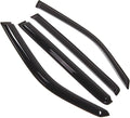 WD2-242 Dark Smoke 4 Pcs Set Window Visor (Outside Mount) Deflector Rain Guard Compatible with 2009-2015 Honda Pilot