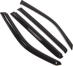 WD2-242 Dark Smoke 4 Pcs Set Window Visor (Outside Mount) Deflector Rain Guard Compatible with 2009-2015 Honda Pilot