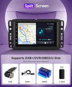 4G+64G Android 15 Car Radio for Chevrolet Chevy Silverado GMC Sierra Yukon 2007-2013, Car Stereo Wireless CarPlay Android Auto, GPS 5G-WiFi, Bluetooth 5.0, EQ, Backup Camera