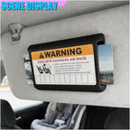 Car Sun Visor Organizer, Car Registration Holder with Parking Number Sticker, Self-Adhesive Card Pocket Storage Organizer to Keep Things Tidy (Black)