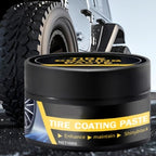 Tire Shine Paste - Black High Gloss Dressing, Tyre Coating Gel, Automotive Waxing Tool, Durable Vehicle Finish | Ideal for Car Motorcycle Truck Wheel Rim Cleaning Renovation Maintenance Refurbishing