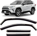 in-Channel Extra Durable Rain Guards for Toyota RAV4 2019–2025, Window Deflectors, Vent Window Visors, Dark Smoke, 4-Piece Set – 619152