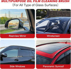 Oil-Free Car Glass Brushes, Upgrade 2.0 Clear Vision Glass Cleaner, Oil Film Cleaning Brush for Automotive Windows, Clearvision Cars Windshield Cleaner Tool (1set) (1, Red)