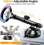 for MagSafe Car Mount【Windshield+Vent+Dash】Magnetic Phone Holder for Car Phone Holder Mount Cell Phone Holders for Your Car Accessories Suction Phone Mount for Car Truck Stand for iPhone 17 16