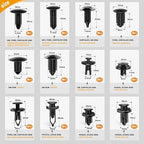 240PCS Bumper Retainer Clips Car Plastic Rivets Fasteners Push Retainer Kit 12 Popular Sizes Auto Push Pin Rivets Set -Door Trim Panel Fender Clips for GM Ford Toyota Honda Chrysler