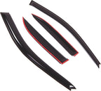 WD2-416 Dark Smoke 4 Pcs Set Window Visor (Outside Mount) Deflector Rain Guard Compatible with 1997-2001 Toyota Camry