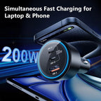 200W Dual USB-C Car Charger — Super-Fast PD Charging Adapter