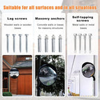 12 Inch Convex Mirror Outdoor with Adjustable Wall Fixing Bracket,Blindspot Traffic Mirror for Driveway Garage Park Outdoor Wide Angle View Curved Security Blind Spot Mirrors（2Pcs）
