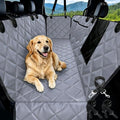 Truck Dog Seat Cover Back Seat | 100% Waterproof & Seat Belt | Pet Hammock for Car Rear Seat Protector with Mesh Window Fits Pickup Ford F-Series/Chevrolet Silverado/Ram/GMC Sierra etc(Gray)