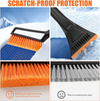 Ice Scraper and Snow Brush for Car Windshield, Snow Scraper for Car, Snow Winter Car Necessities, Multi Functional Car Snow Removal Tools, Car Accessories Gift for Women and Man(Telescoping)