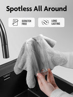 Microfiber Cleaning Cloth Roll -90 Pack, Tear Away Microfiber Towels, 12" x 12", Reusable, Washable, Lint Free, Ultra Absorbent Dishcloth for All-Around Cleaning Supplies (Grey)