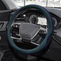 Car Steering Wheel Cover, Steering Wheel Accessories, Universal 15 Inch Microfiber Breathable LCE Silk, Car Accessories Breathable Anti-Slip Protector Universal for SUV Sedan Truck (Blue)