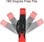 Portable Car Heater - Car Defroster for Vehicle, 150W Automotive Heater Fan with 180° Swivel Bracket, 3 Outlets for Wide Heat Distribution, for All 12V Vehicles (Red)