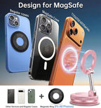 【Newest Vacuum Magnetic Phone Holder for Car Phone Holder Mount【Movable Vacuum Suction】 Magsafe Car Mount Cell Phone Holders for Your Car Accessories for Women Men for iPhone 17 16-Light Pink