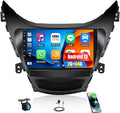 Android 2G+64G Car Radio for Hyundai Elantra 2011 2012 2013 Car Stereo 9 Inch HD 1080P Touch Screen Upgrade with Carplay Android Auto Mirror Link GPS Navigation WiFi FM RDS Backup Camera SWC
