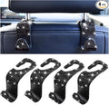 Mandark 4PCS Bling Car Seat Headrest Hooks, Crystal Rhinestone Vehicle Seat Back Hanger for Grocery Purses Handbags, Diamond Auto Seatback Storage Organizer Hanger, Universal for Most Cars (Black)