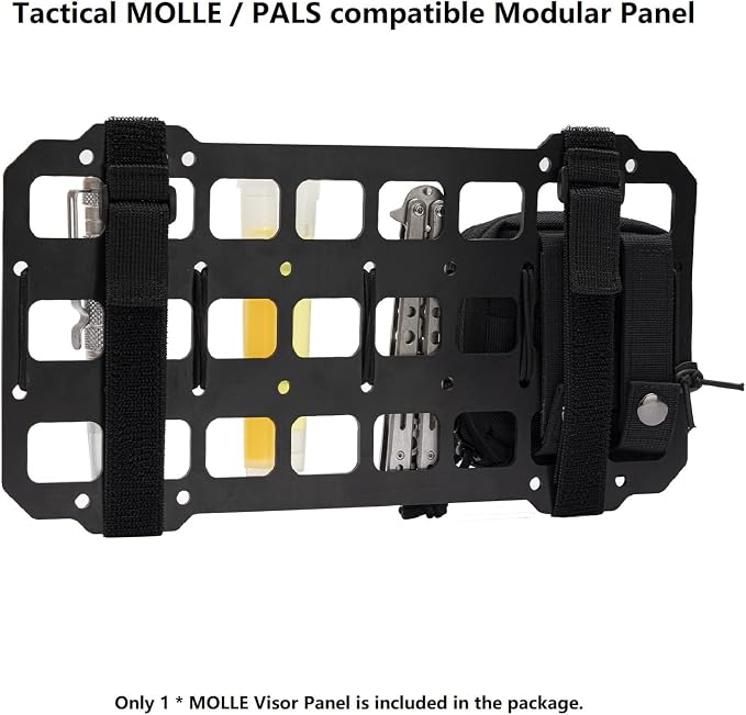 Vehicle MOLLE Panel Car Visor Organizer Storage Rack Rigid Insert Panel for Backpack Tactical Accessories Gear Holder Molle Pouches EDC Gadgets Small Tools Pens Sunglasses