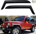 Window Visors Rain Guards Shield for 1997-2006 Jeep Wrangler, Out-Channel Window Vent Wind Deflectors Visors Shades for 97-06 Wrangler TJ, 2PCS