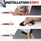 2PCS Carbon Fiber Auto Door Edge Guards, Universal Car Door Corner Protectors, Anti-Collision, PVC, Silver
