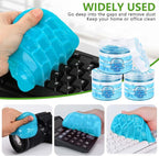4 Pack Car Cleaning Gel Slime Clean Putty Dust Remover Car Interior Cleaner Kit Supplies Accessories Auto Detailing Tools for Air Vents Consoles Cup Holders Keyboards Notebook Camera