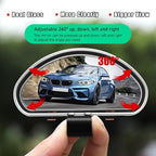 360 Rotation Convex Wide Angle Blind Spot Mirror, Auxiliary Rearview, Auto Snap Clip On Side Mirror - Universal for Car, Truck, SUV (Silver)