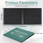 Car Registration and Insurance Card Holder, Vehicle Glove Box Car Organizer, Interior Car Accessories for Documents, Cards, License - 2 Pack