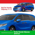 Goodyear Shatterproof in-Channel Window Deflectors for Honda Odyssey 2018-2026, Rain Guards, Window Visors for Cars, Vent Deflector, Car Accessories, 4 pcs - GY007755