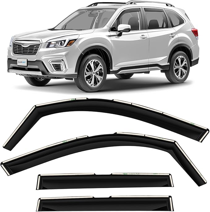 in-Channel Incredibly Durable Rain Guards for Subaru Forester 2019-2024, Original Window Deflectors, Vent Window Visors, Vent Deflector, 4 pcs. - 619342