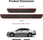 4PCS Car Door Sill Protector,Anti-Scratch & Waterproof Car Door Sills Scratch Protection,Universal Car Exterior Accessories Automotive Door Entry Guard for Car,Truck,SUV (Black Red, Width 2.36")
