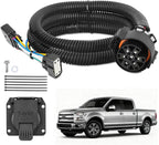 7 Pin Trailer Wiring Harness Kit 56413 Vehicle Standard 7 Way Connector Custom for 2015 2016 2017 2018 2019 2020 Ford F-150 Simple Fit Tow Hitch Harness