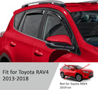 Voron Glass in-Channel Extra Durable Rain Guards for Toyota RAV4 2013-2018, Window Deflectors, Vent Window Visors, 4 Pieces - 220239