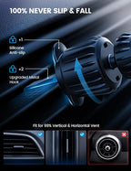 15W for MagSafe Car Mount Charger - [20X Strong Magnets] Wireless Car Phone Holder Charger, Magnetic Phone Holders for Car Vent Dash Accessories for Women Men for iPhone 17 Pro Max Black