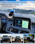 PZK Car Phone Mount for 2021 2022 2023 2024 Chevy Tahoe/Suburban/GMC Yukon | 10.2-inch Screen Auto Lock Car Phone Holder 360° Rotation LT/Z71/RST/High Country Accessories Hands-Free Not Affect Vent